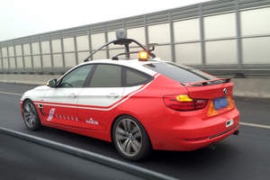 Selvkørende modificeret bil i BMW 3-serien fra Baidu har fuldført sine førerløse tests
