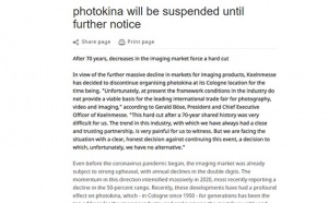 Photokina er aflyst - for altid